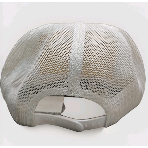 Vintage Trucker Rope Hat Western Trucking Snapback 80s 90s White Mesh Flat Brim - Picture 4 of 7